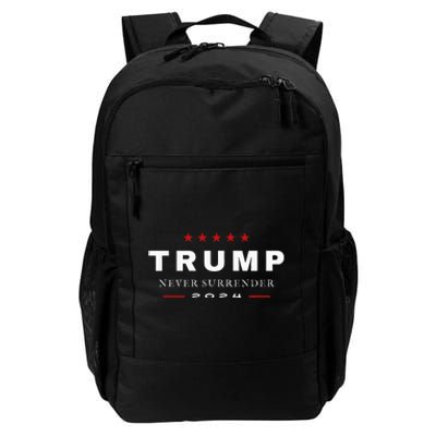 President Trump Never Surrender 2024 Maga Patriotic Daily Commute Backpack