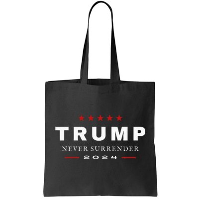 President Trump Never Surrender 2024 Maga Patriotic Tote Bag