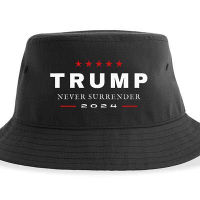 President Trump Never Surrender 2024 Maga Patriotic Sustainable Bucket Hat