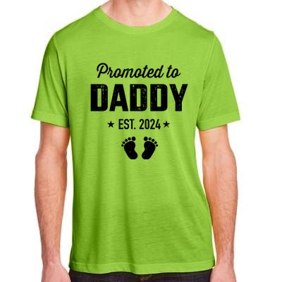 Promoted To New Daddy 2024 Soon To Be Dad Fathers Day Adult ChromaSoft Performance T-Shirt