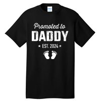 Promoted To New Daddy 2024 Soon To Be Dad Fathers Day Tall T-Shirt