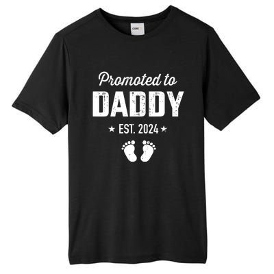 Promoted To New Daddy 2024 Soon To Be Dad Fathers Day Tall Fusion ChromaSoft Performance T-Shirt