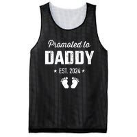 Promoted To New Daddy 2024 Soon To Be Dad Fathers Day Mesh Reversible Basketball Jersey Tank