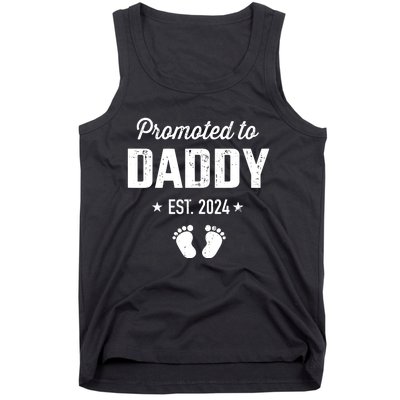 Promoted To New Daddy 2024 Soon To Be Dad Fathers Day Tank Top