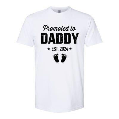 Promoted To New Daddy 2024 Soon To Be Dad Fathers Day Softstyle CVC T-Shirt