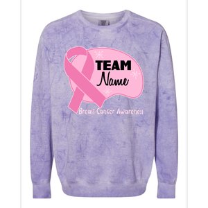 Personalize Team Name Breast Cancer Awareness Custom Colorblast Crewneck Sweatshirt