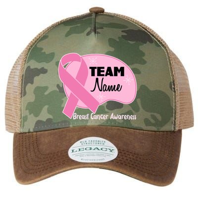 Personalize Team Name Breast Cancer Awareness Custom Legacy Tie Dye Trucker Hat