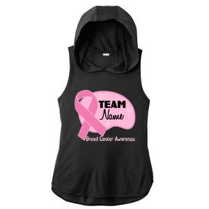 Personalize Team Name Breast Cancer Awareness Custom Ladies PosiCharge Tri-Blend Wicking Draft Hoodie Tank