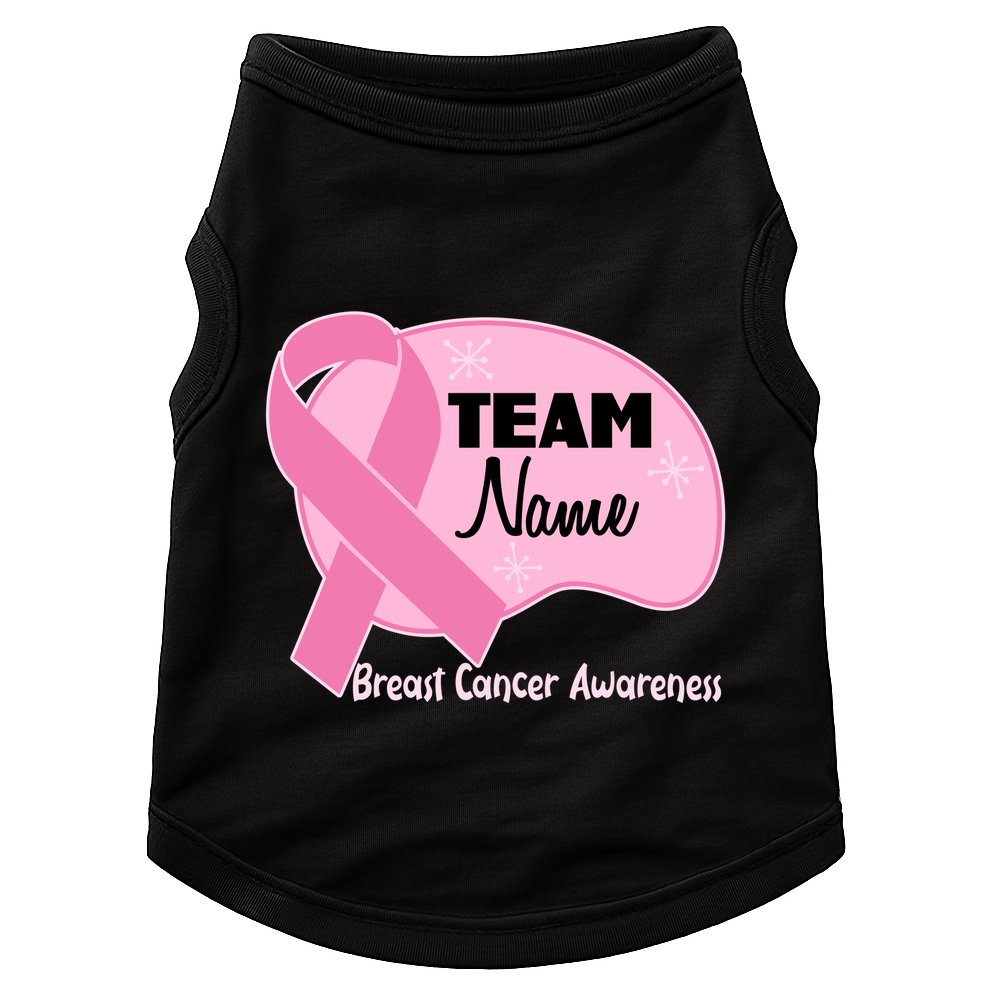 Personalize Team Name Breast Cancer Awareness Custom Doggie Tank