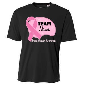 Personalize Team Name Breast Cancer Awareness Custom Cooling Performance Crew T-Shirt