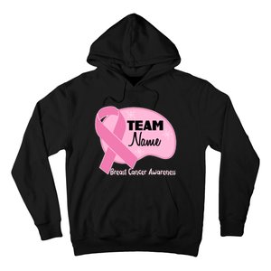 Personalize Team Name Breast Cancer Awareness Custom Hoodie