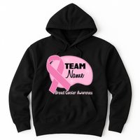 Personalize Team Name Breast Cancer Awareness Custom Hoodie