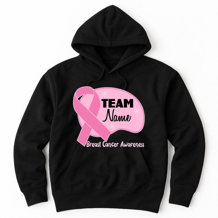 Personalize Team Name Breast Cancer Awareness Custom Hoodie