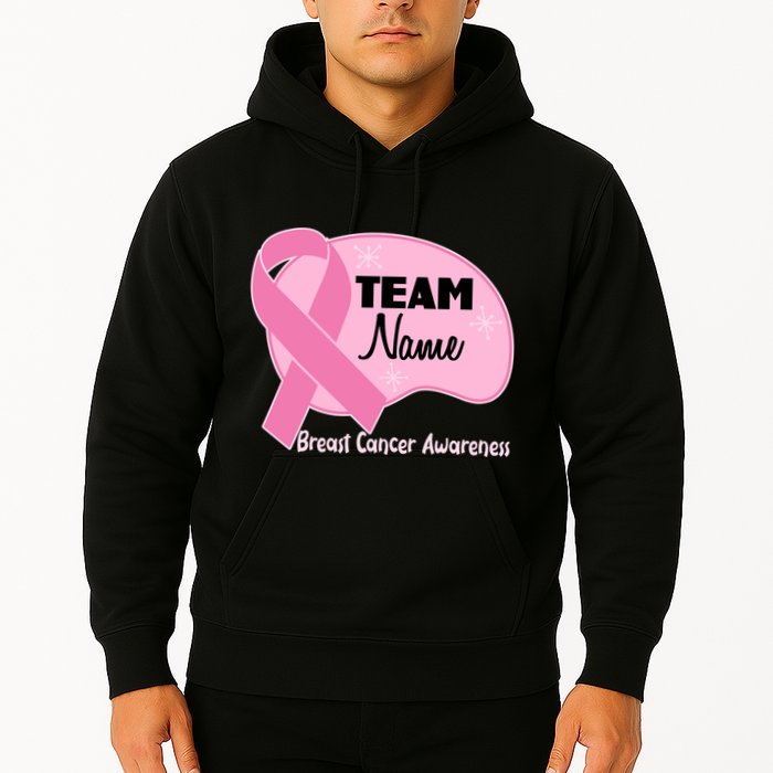 Personalize Team Name Breast Cancer Awareness Custom Hoodie