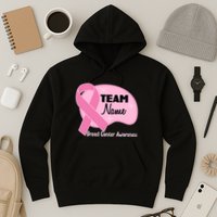 Personalize Team Name Breast Cancer Awareness Custom Hoodie