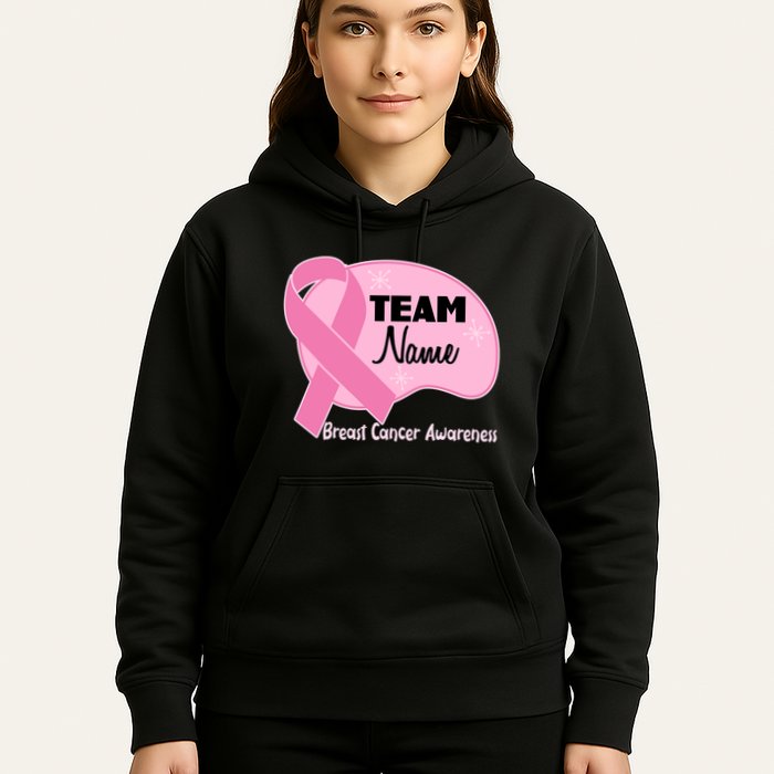 Personalize Team Name Breast Cancer Awareness Custom Hoodie