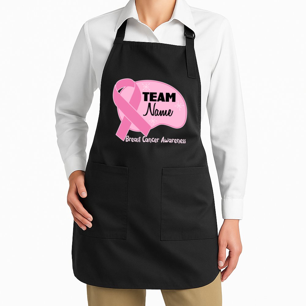 Personalize Team Name Breast Cancer Awareness Custom Apron