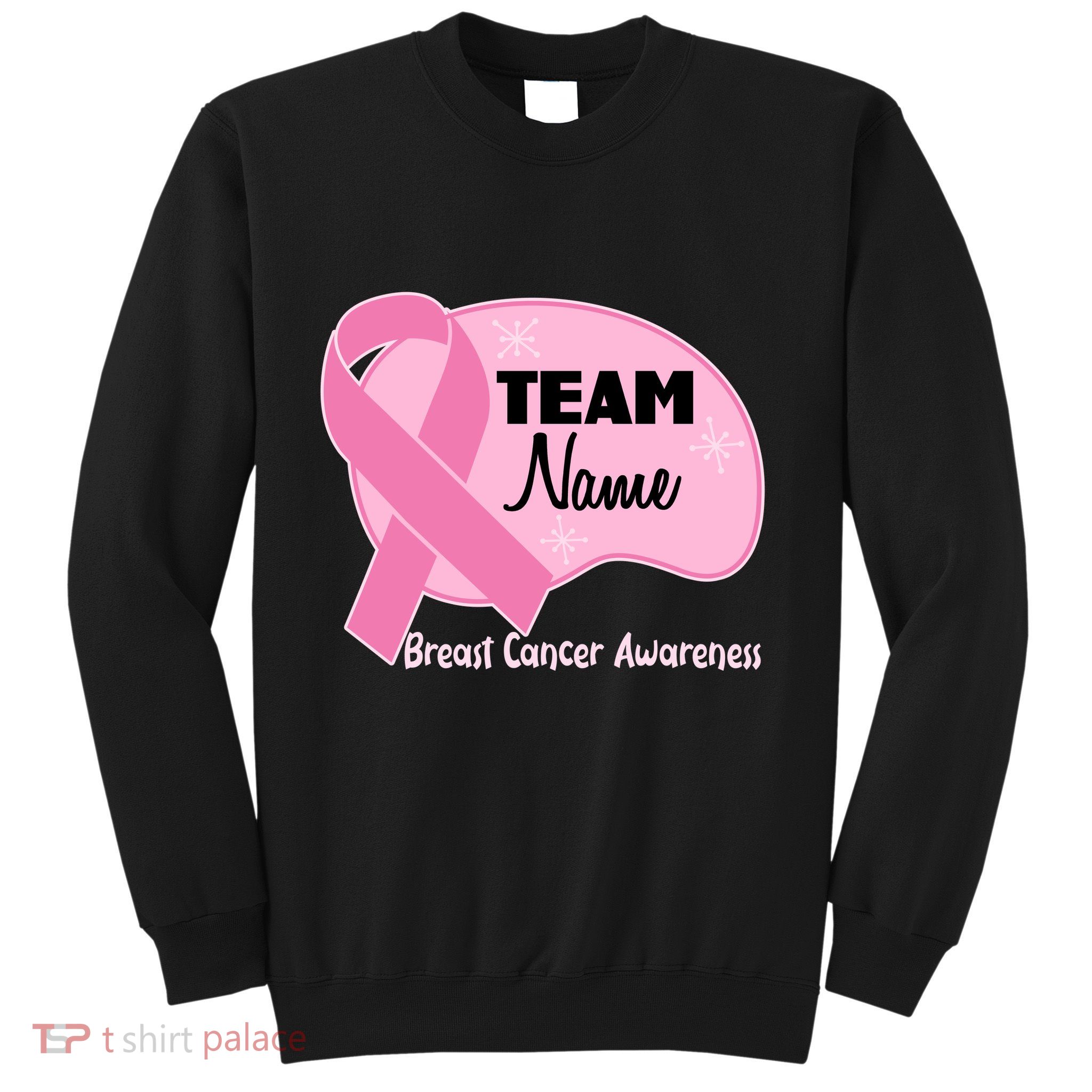 Personalize Team Name Breast Cancer Awareness Custom Sweatshirt