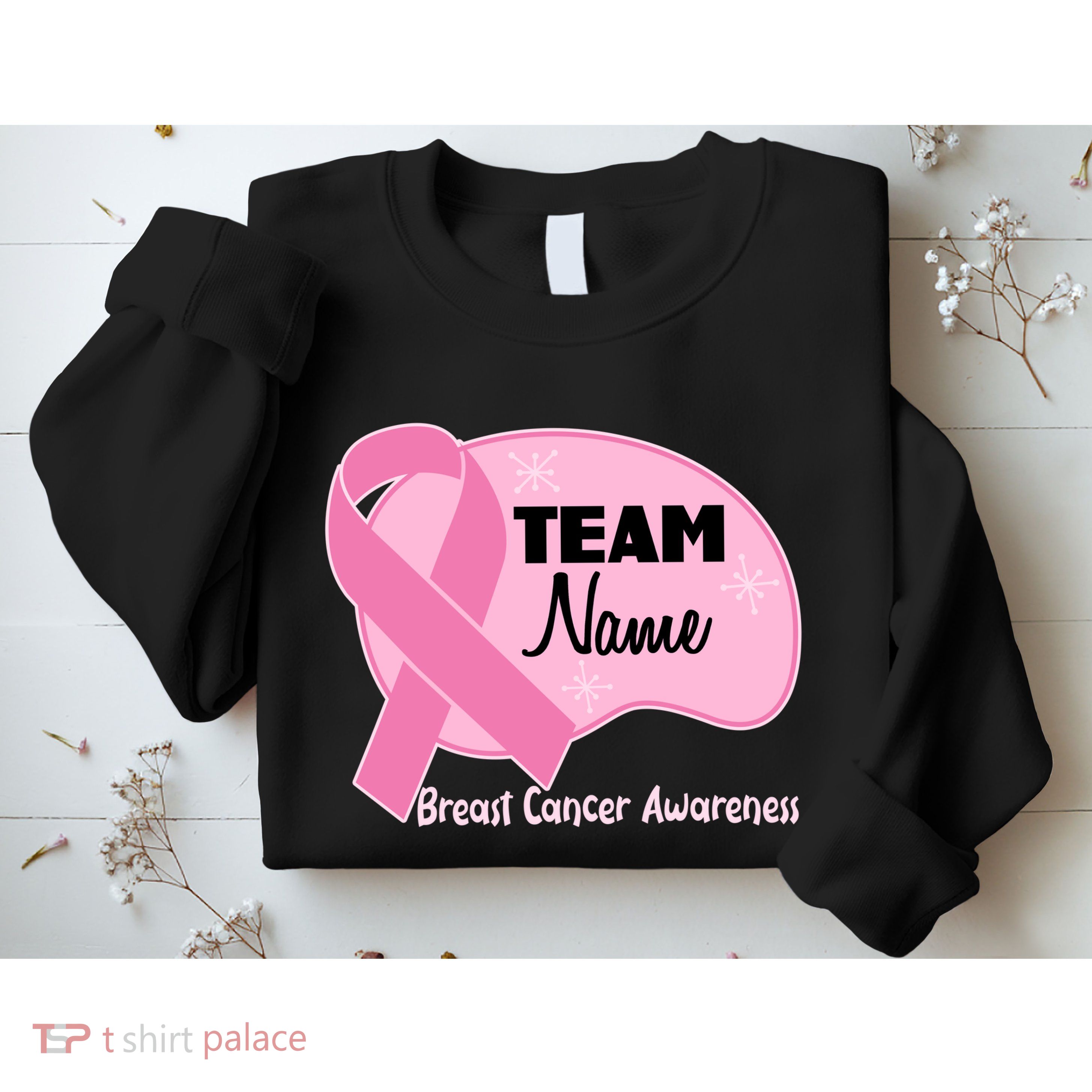 Personalize Team Name Breast Cancer Awareness Custom Sweatshirt