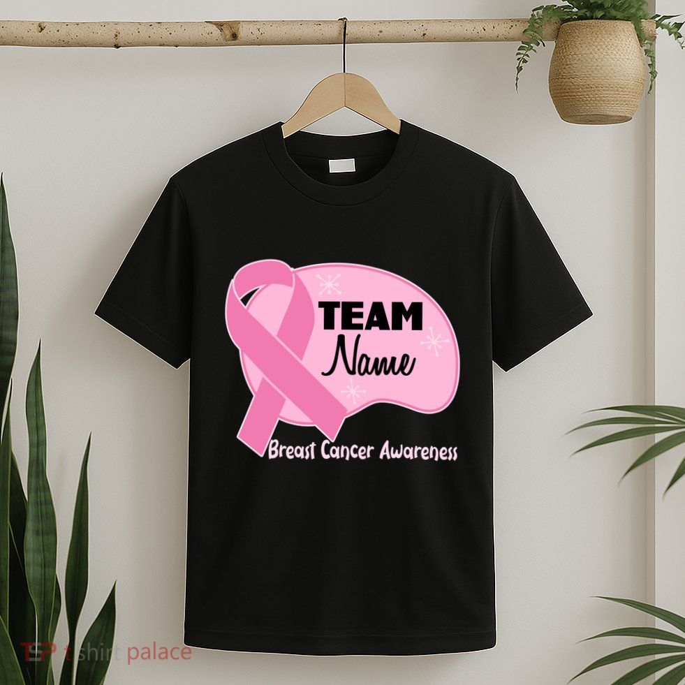 Personalize Team Name Breast Cancer Awareness Custom T-Shirt