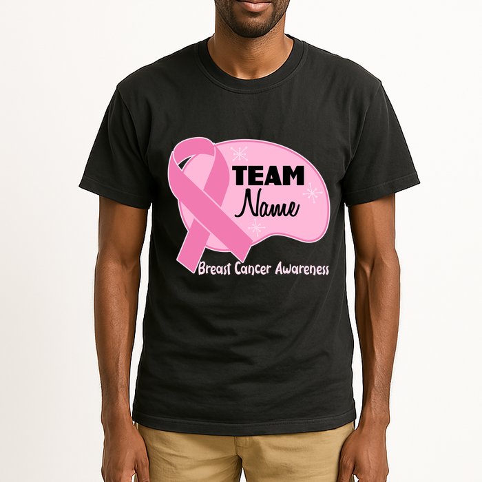 Personalize Team Name Breast Cancer Awareness Custom Tall T-Shirt