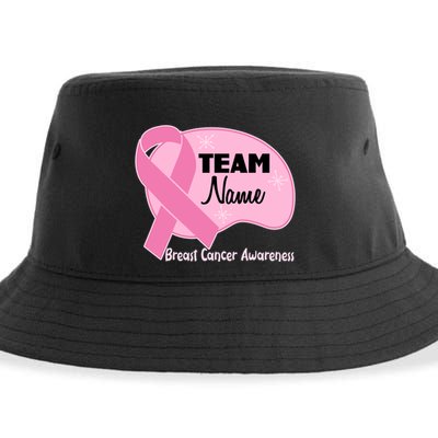 Personalize Team Name Breast Cancer Awareness Custom Sustainable Bucket Hat