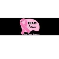 Personalize Team Name Breast Cancer Awareness Custom Bumper Sticker