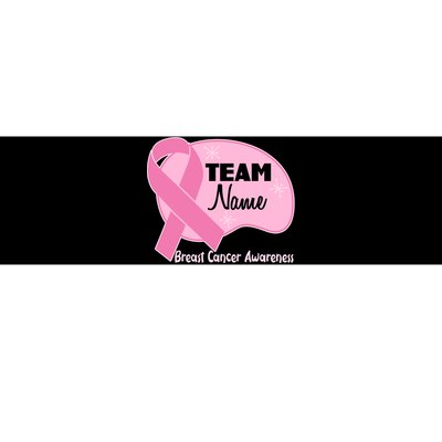 Personalize Team Name Breast Cancer Awareness Custom Bumper Sticker