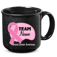 Personalize Team Name Breast Cancer Awareness Custom 15oz Campfire Ceramic Mug