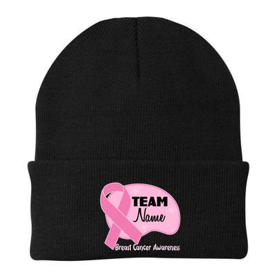 Personalize Team Name Breast Cancer Awareness Custom Beanie