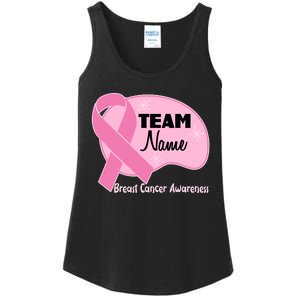 Personalize Team Name Breast Cancer Awareness Custom Ladies Essential Tank