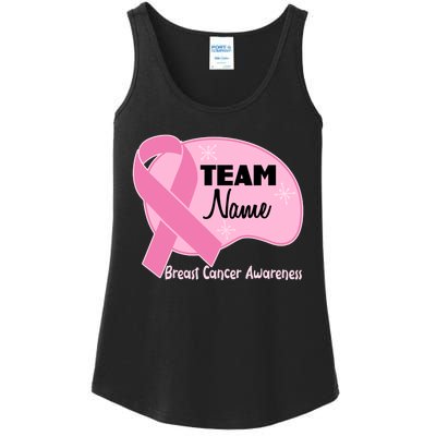 Personalize Team Name Breast Cancer Awareness Custom Ladies Essential Tank