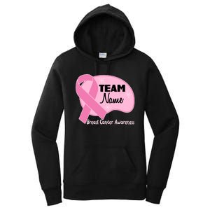 Personalize Team Name Breast Cancer Awareness Custom Women's Pullover Hoodie