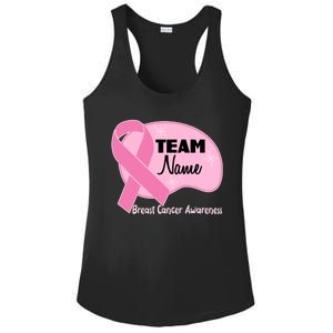 Personalize Team Name Breast Cancer Awareness Custom Ladies PosiCharge Competitor Racerback Tank