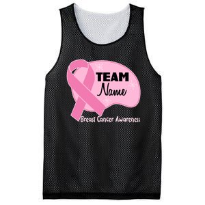 Personalize Team Name Breast Cancer Awareness Custom Mesh Reversible Basketball Jersey Tank