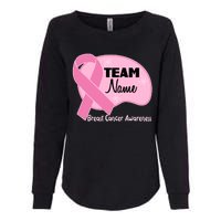 Personalize Team Name Breast Cancer Awareness Custom Womens California Wash Sweatshirt