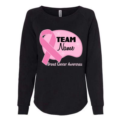 Personalize Team Name Breast Cancer Awareness Custom Womens California Wash Sweatshirt