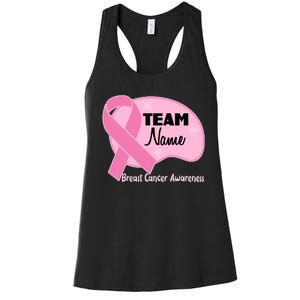 Personalize Team Name Breast Cancer Awareness Custom Women's Racerback Tank