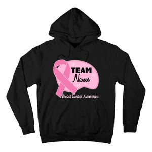 Personalize Team Name Breast Cancer Awareness Custom Tall Hoodie