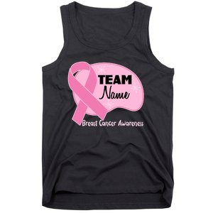 Personalize Team Name Breast Cancer Awareness Custom Tank Top