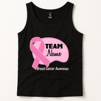 Personalize Team Name Breast Cancer Awareness Custom Tank Top