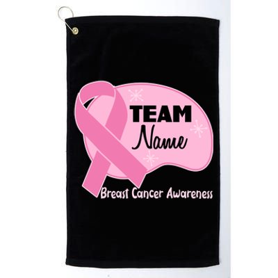 Personalize Team Name Breast Cancer Awareness Custom Platinum Collection Golf Towel