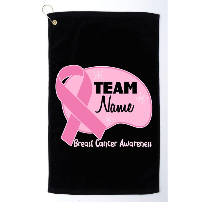 Personalize Team Name Breast Cancer Awareness Custom Golf Towel
