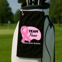 Personalize Team Name Breast Cancer Awareness Custom Golf Towel