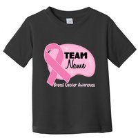 Personalize Team Name Breast Cancer Awareness Custom Toddler T-Shirt