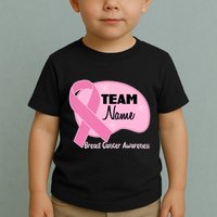 Personalize Team Name Breast Cancer Awareness Custom Toddler T-Shirt