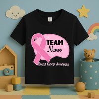 Personalize Team Name Breast Cancer Awareness Custom Toddler T-Shirt
