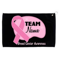 Personalize Team Name Breast Cancer Awareness Custom Grommeted Golf Towel