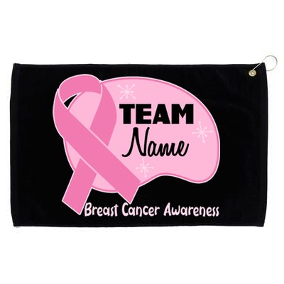 Personalize Team Name Breast Cancer Awareness Custom Grommeted Golf Towel