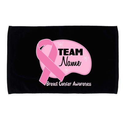 Personalize Team Name Breast Cancer Awareness Custom Microfiber Hand Towel